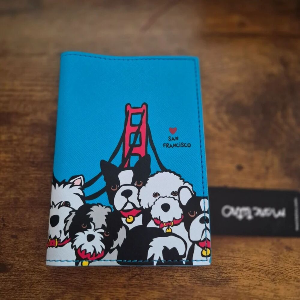 Marc Tetro I love San Francisco Dog Passport Holder NEW
